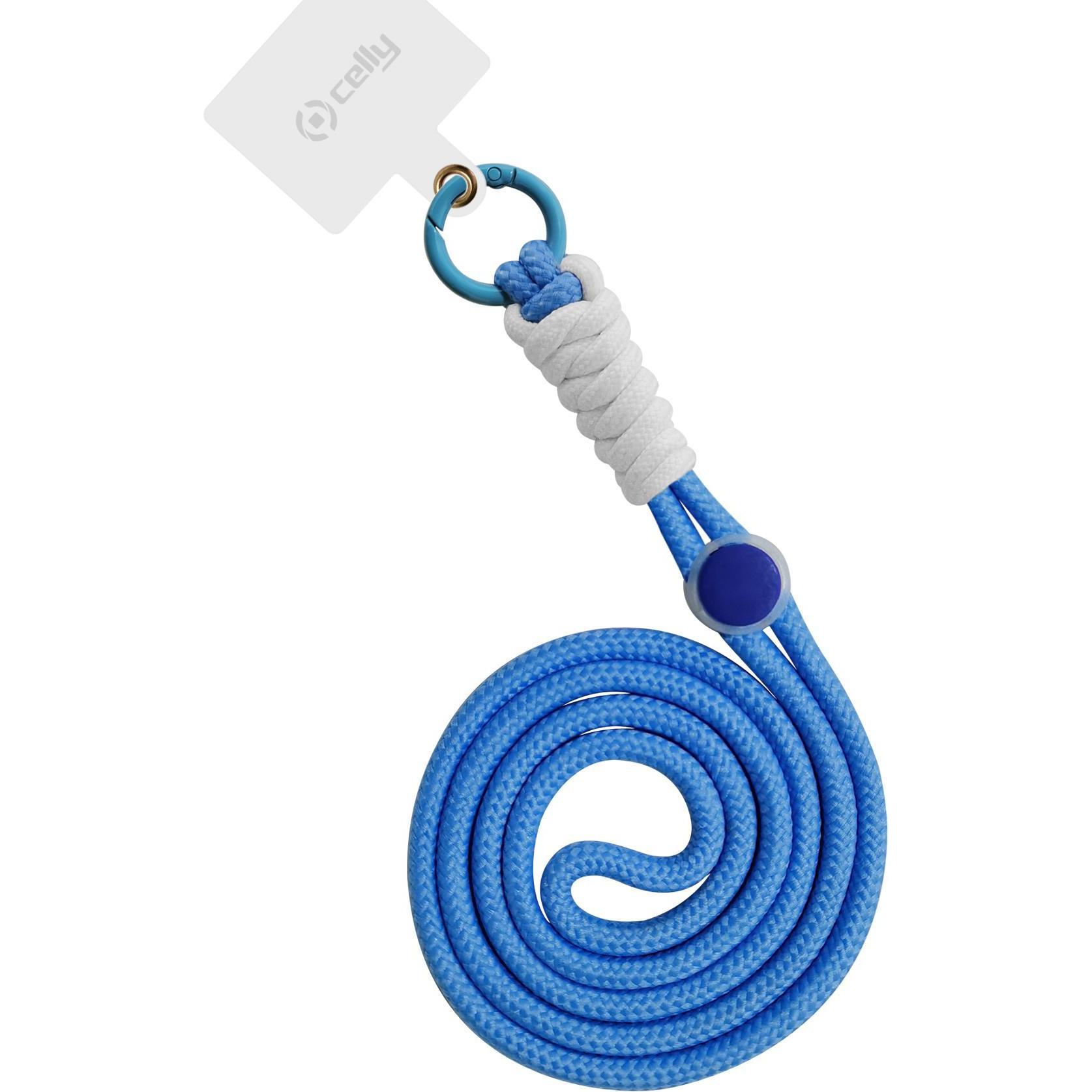 Celly Blu Lacetnyllb Accessorio Per Smartphone E Telefoni Cellulari Gancio, Cordino Per Smartphone,