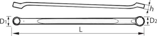Actual product image Stahlwille Double-end ring wrench (21 mm, 23 mm)