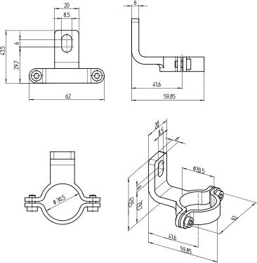 Actual product image Sick Stainless steel holder