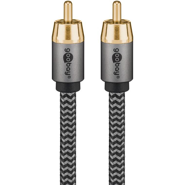 Thumbnail - Goobay Mono-Cinchkabel, 5 m, Sharkskin Grey (5 m, Cinch), Audio Kabel