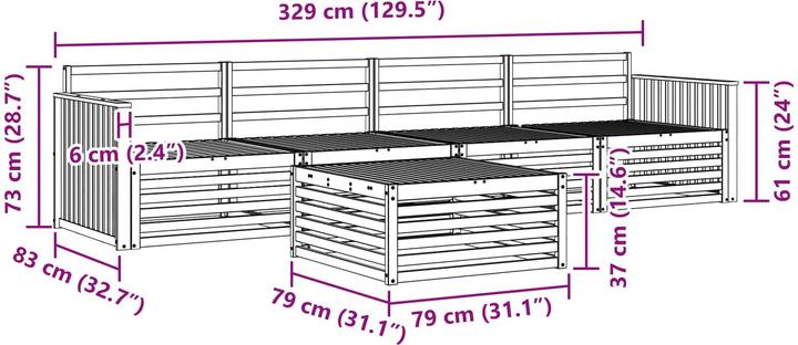 Produktbild vidaXL Outdoor-Sofa