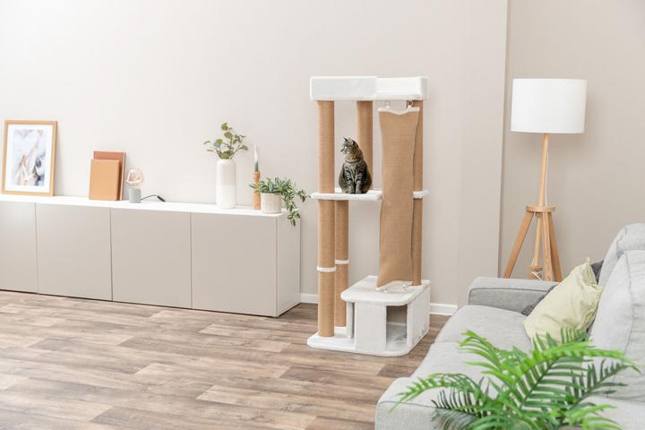Actual product image Trixie Cat tree Active, white, 150 cm (150 cm, Beige, White)