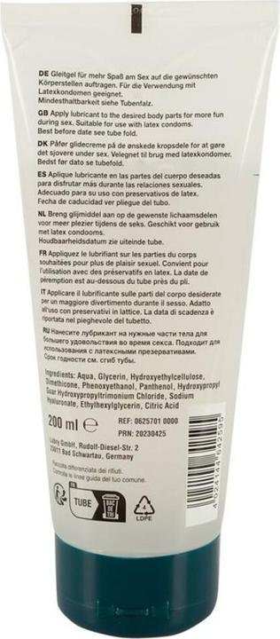 Nährwerte und Zutaten Just Glide Premium Anal (200 ml)