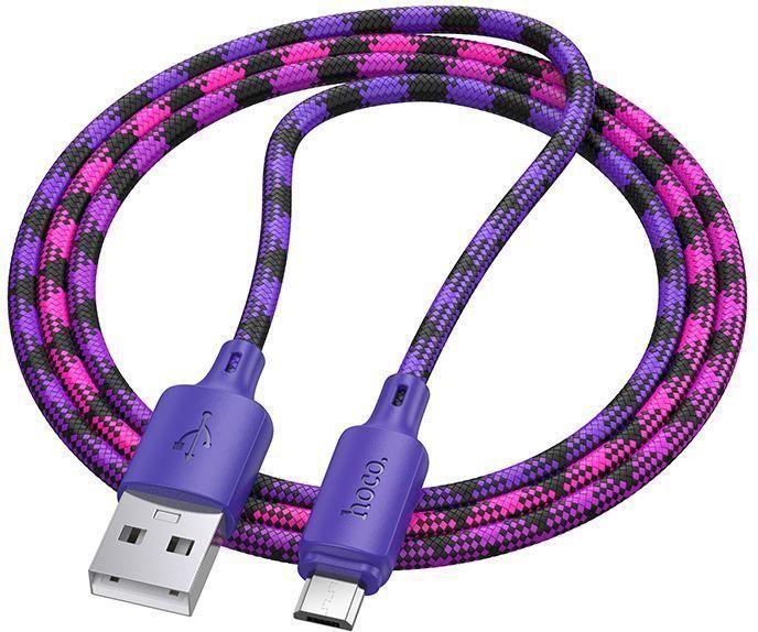 Image du produit Hoco Cable Cable USB A to Micro USB 2,4A 1 m X116 gradient purple (1 m, USB 2.0)