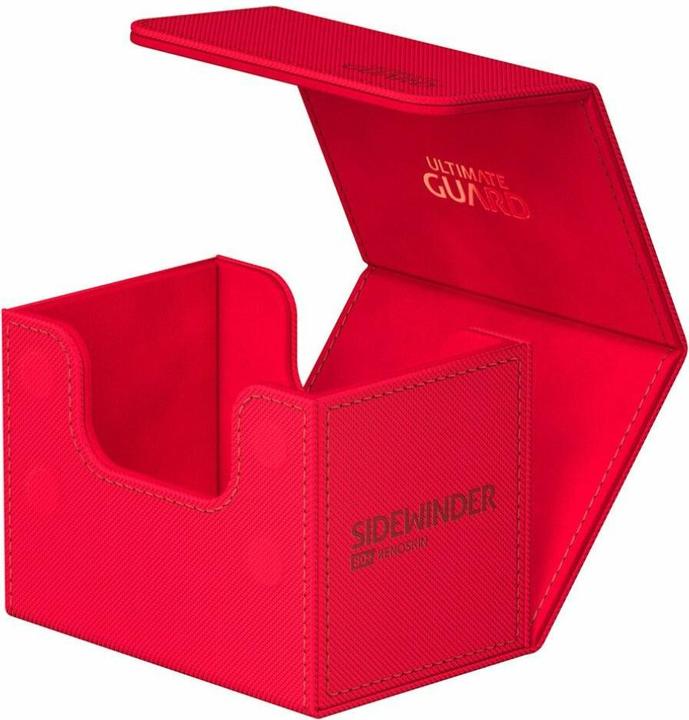 Actual product image Ultimate Guard Card Box XenoSkin Sidewinder Monocolor 80+ Red