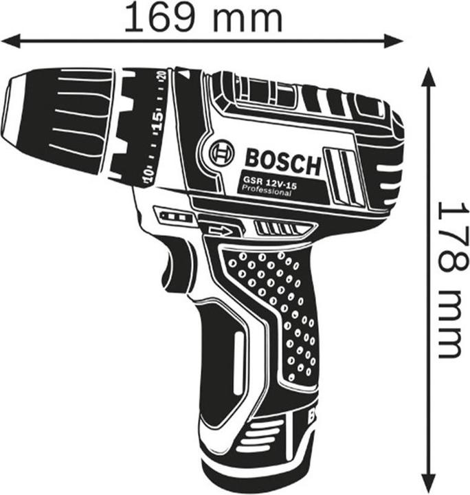 Actual product image Bosch Professional Combo kit set with 2 12V tools: GSR 12V-15/GWS 12V-76, 2x battery GBA 12V 2.0Ah