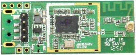 Produktbild Alfa Network US036NFM-I - US036NFM-1 802.11n USB-Modul mit USB-Stiftlöchern und IPEX-Anschluss