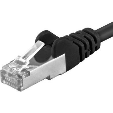 PremiumCord SP6ASFTP020C networking cable Black Cat6a SF/UTP (S-FTP) (SF/UTP, CAT6a, 2 m), Netzwerkkabel