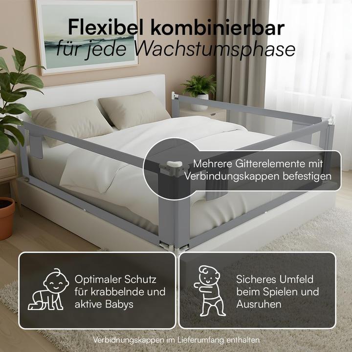Produktbild Bellabino Rausfallschutz Bettgitter höhenverstellbar 180 cm