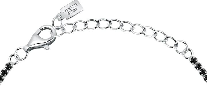 Immagine prodotto La Petite Story - Silver tennis bracelet with black zircons Silver LPS05AWV66 (19 cm, Argento)