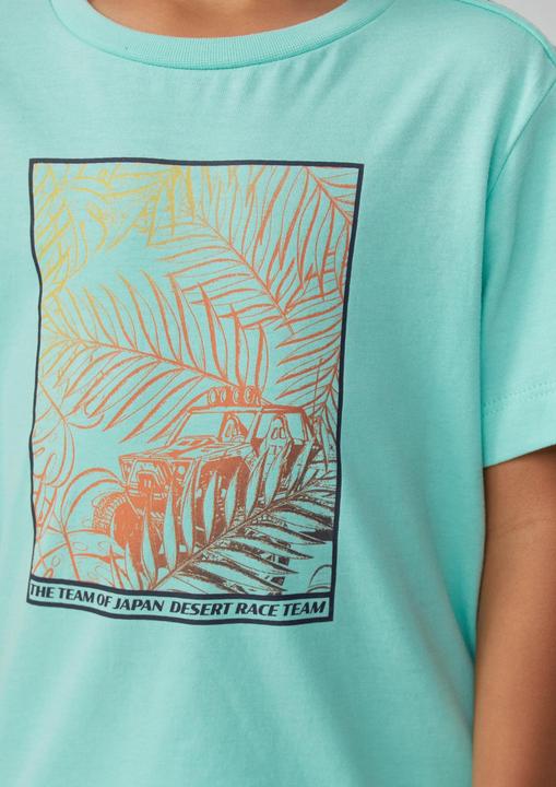 Actual product image S.Oliver T-Shirt Jersey-T-Shirt mit Kontrastnähten und Frontprint (128, 134)