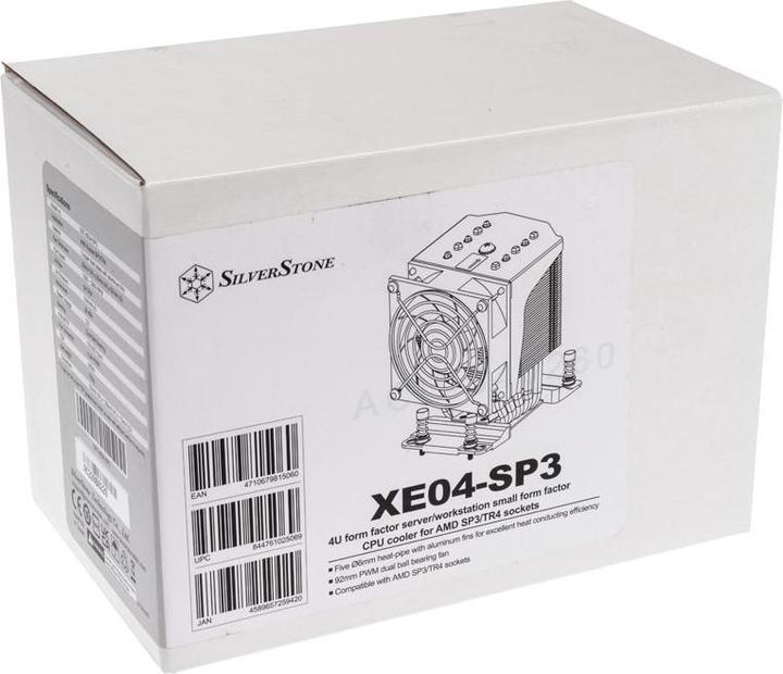 Image du produit Silverstone SST-XE04-SP3-4U SFF Refroidisseur de CPU pour serveur/station de travail pour socket SP3/TR4 (25 mm)