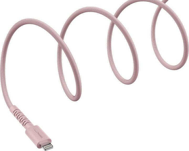 Image du produit Fresh'N Rebel Fresh 'n Rebel USB-A zu Lightning silicone geflochtenes Kabel "FlexWave" 2m, Pastel Pink (2 m, 12 W)