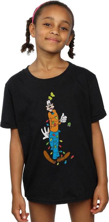 Actual product image Disney Girls Goofy Christmas Lights Cotton T-Shirt (152, 158)