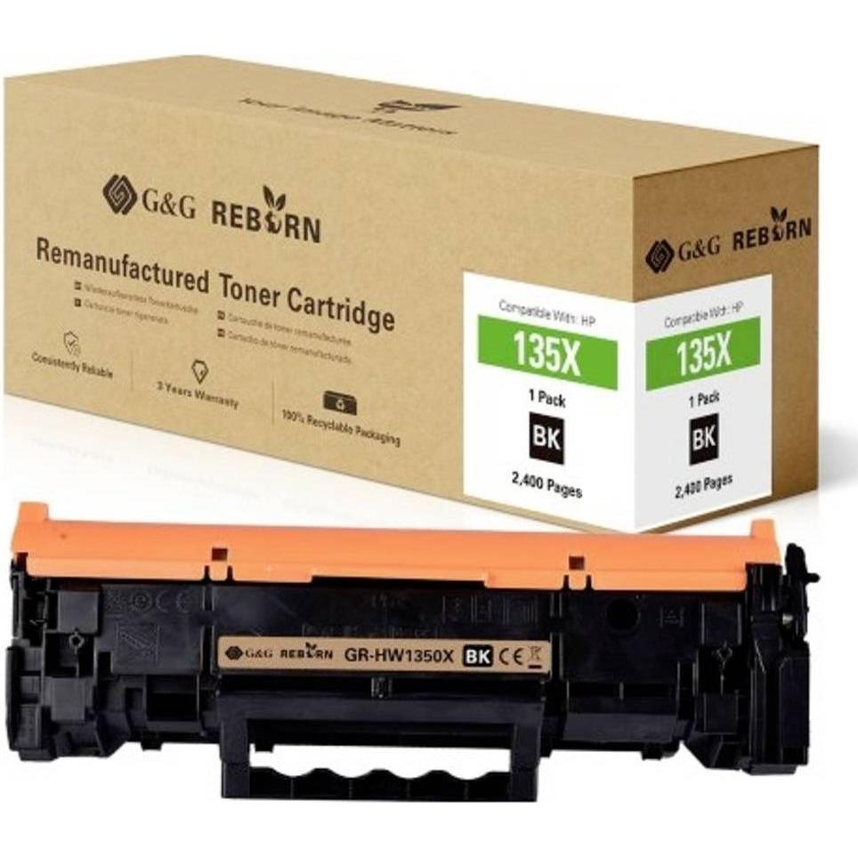 G&G, Toner, Toner ersetzt HP 135X Kompatibel Schwarz 2400 Seiten Reborn remanufactured