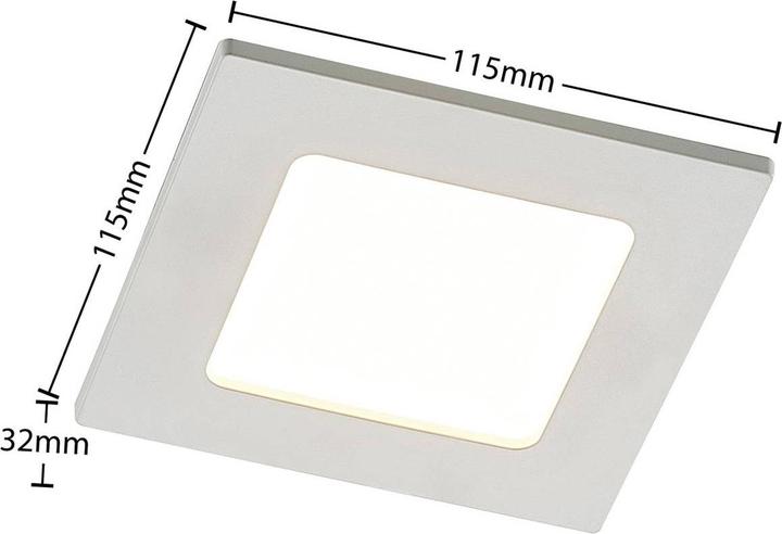 Actual product image Prios Helina LED recessed lamp, white, 11.5 cm (360 lm)