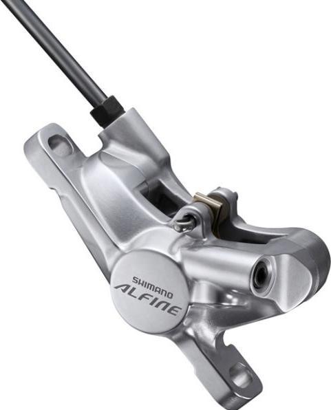 Actual product image Shimano Brake caliper Alfine BR-S7000 front/rear PM Resin silver Box (Front + Rear, Brake Caliper, 2)