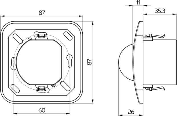 Actual product image BEG 92616 Indoor sensor insert 180-R (10 m)