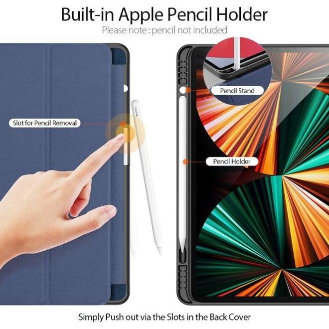Thumbnail - Dux Ducis Domo Tri-fold (iPad Pro 12.9 2021 (5. Gen), iPad Pro 12.9 2022 (6. Gen)), Tablet Hülle, Blau