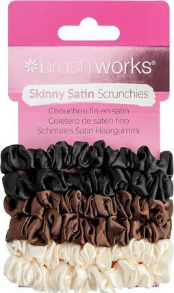 Immagine prodotto Brush Works Brushworks Skinny Satin Scrunchies - Pack of 6 (Elastico per capelli)