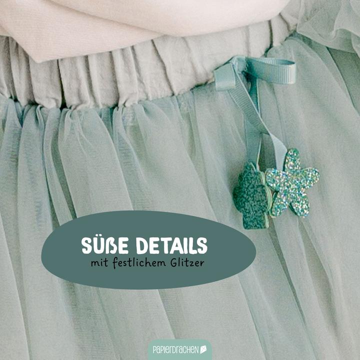 Produktbild Papierdrachen Tüll Rock mit Glitzer – mint (98, 104, 110, 116)