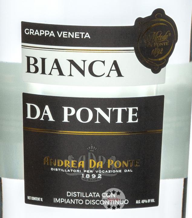 Produktbild Andrea da Ponte Grappa Bianca Da Ponte 1,0l 40%