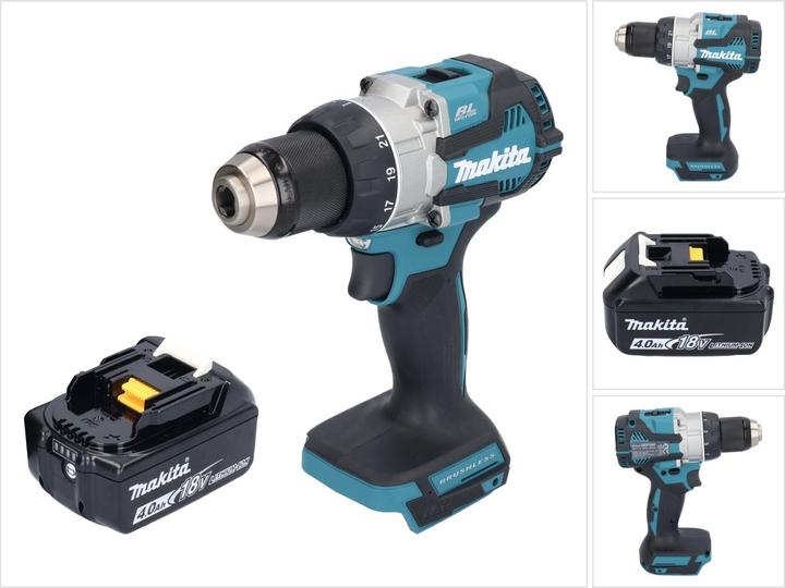 Produktbild Makita DDF 489 M1 Akku Bohrschrauber 18 V 73 Nm Brushless + 1x Akku 4,0 Ah - ohne Ladegerät (Akkubetrieb)