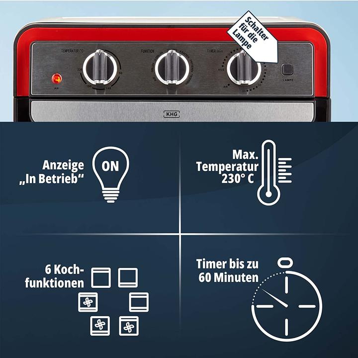 Image du produit KHG Mini-Backofen Retro MBO-22CS