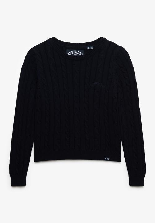 Produktbild Superdry Feinstrickpullover mit Zopfdesign, Rundhalsausschnitt, Damen (XS)