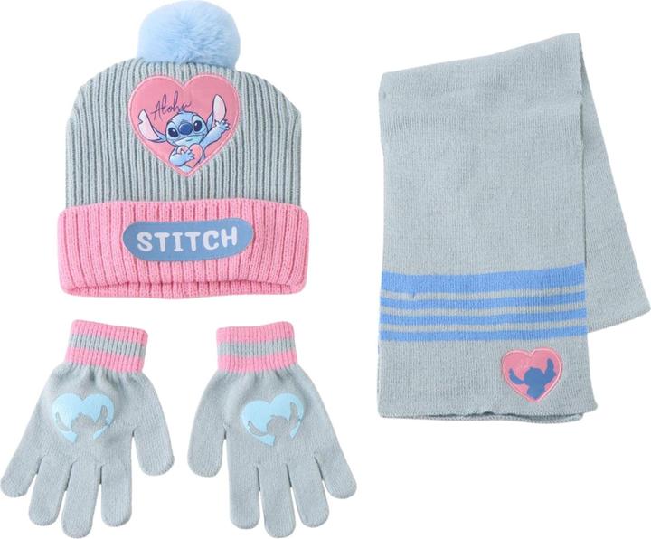 Immagine prodotto Stitch Mütze, Schal Und Handschuhe Hellblau 3 Stücke