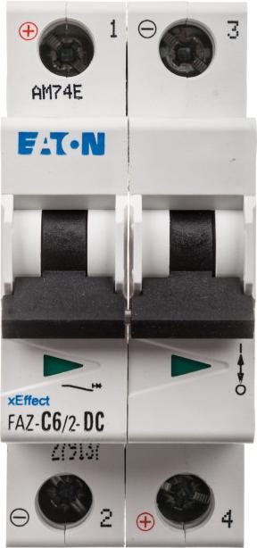 Produktbild Eaton MOE FAZ-C6/2-DC LS-Schalter C-Char 6A, 2p, DC