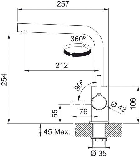 Actual product image Franke Lina L Swivel