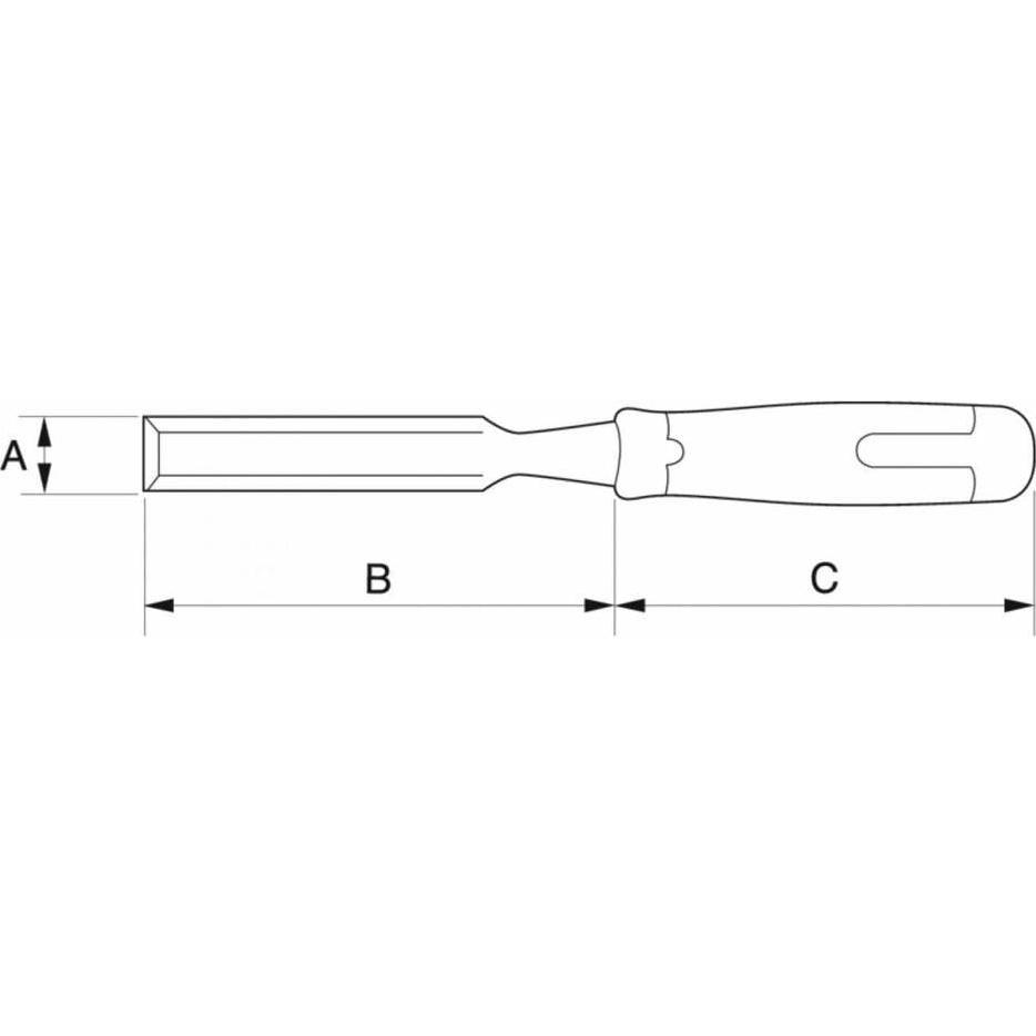 Thumbnail - Bahco, Beitel + Handhobel, Stechbeitel mit Holzgriff, 14 mm (14 mm)