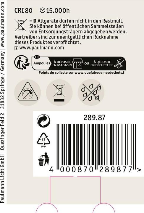 Produktbild Paulmann Globe (E27, 7 W, 806 lm, 1 x, E)