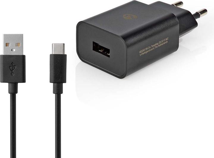 Produktbild Nedis Netzladegerät 12 W 1x 2.4 A A - Anzahl der Ausgänge: 1, USB-A, USB Type-C™ (Lose) Kabel, Singl (12 W, 1 Port)