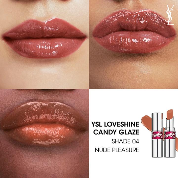 Actual product image Yves Saint Laurent Rouge Volupte Candy Glaze Lipgloss 4 (4 - Nude Pleasure)