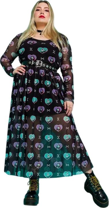 Produktbild The Nightmare Before Christmas Midikleid Netzmaterial (M)