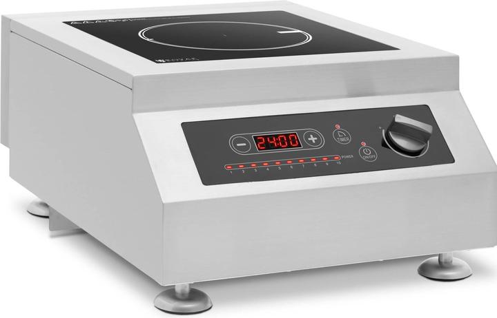 Produktbild Royal Catering Induktionsplatte Induktionskochplatte Induktionsfeld 5000 W Timer Edelstahl
