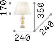 Actual product image Ideal lux FIRENZE table lamp E14 ⌀240mm white 012889 (E27)