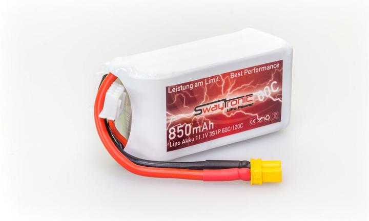 Image du produit Swaytronic 3S 11.1V 850mAh 60C/120C XT30 (11.10 V, 850 mAh)