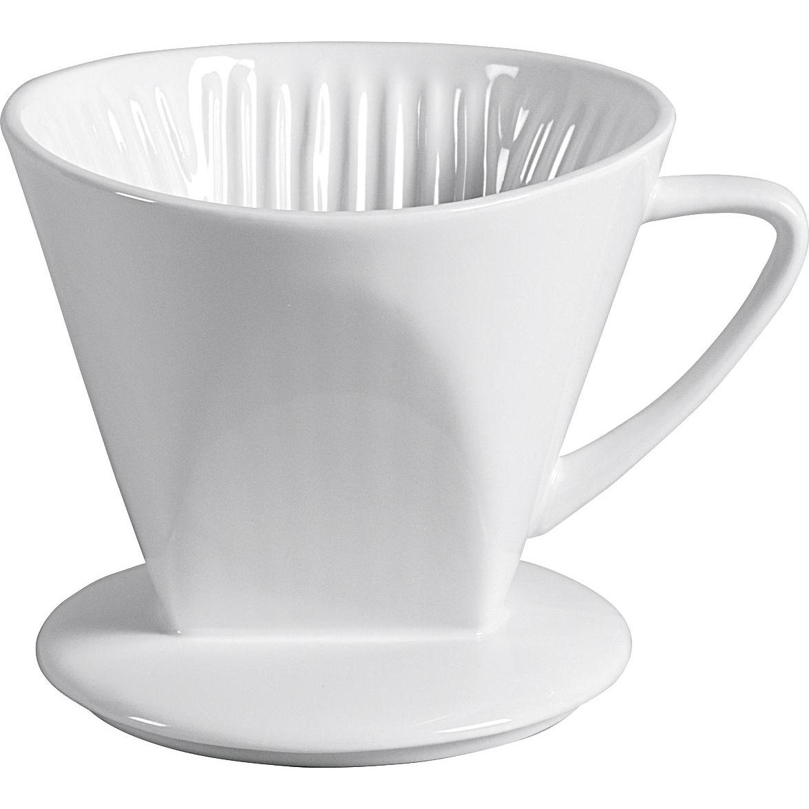 Orion group Kaffeefilter 1 x 4 Porzellan spülmaschinenfest 1 - Loch 11,5cm Ø13cm weiss, Zubehör Kaffeemaschinen, Weiss