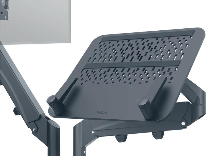 Produktbild Leitz Ergo Platzsparender Dual Monitorarm mit Laptophalterung (Boden, 32")