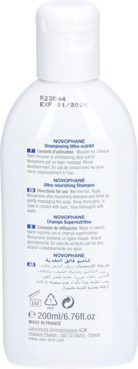 ACM Laboratoire Novophane Ultra-Nourishing Shampoo 200ml (200 ml, Flüssiges Shampoo)