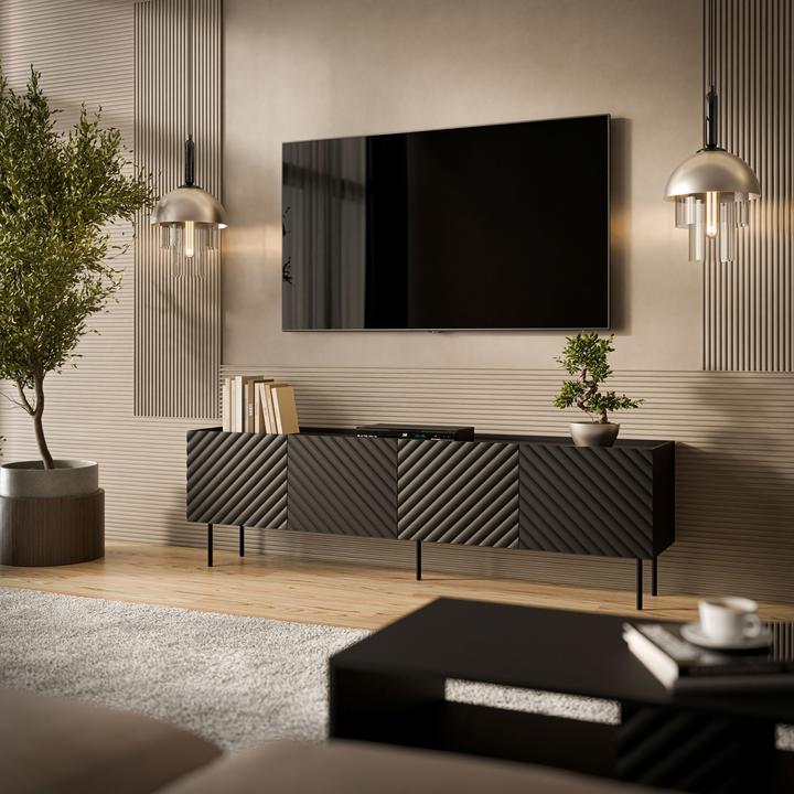 Produktbild Cama LUCCA 4D TV cabinet 200x40x59 black (200 x 40 x 59 cm)
