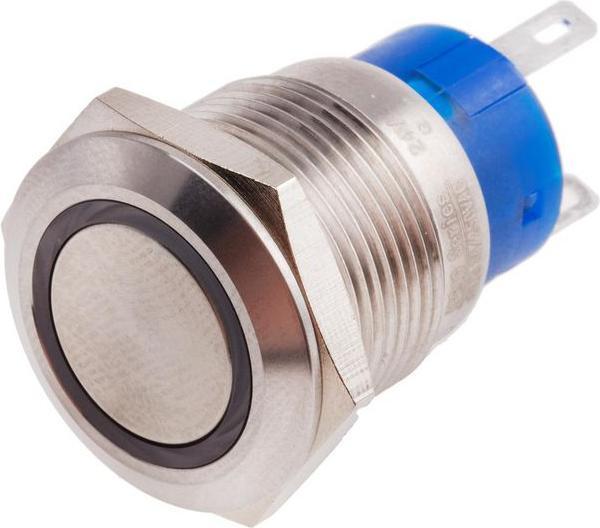 Produktbild RS PRO 19mm,stainless,SPST,latch,Grn,24V