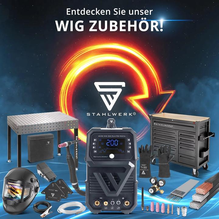 Produktbild Stahlwerk Wolframelektroden Set Grau, Grün, Gold 2,4 mm je 10 Stk WIG Schweissen