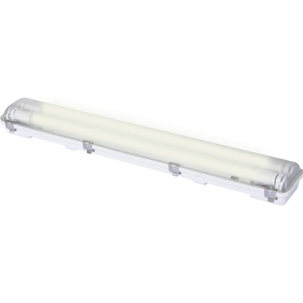 Sygonix, Wandleuchte + Deckenleuchte, LED-Feuchtraum-Wannenleuchte 36 W Neutralweiss Grau (transparent) (4860 lm)