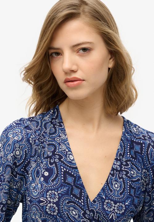 Image du produit Superdry Robe portefeuille mi-longue imprimée (10XL)