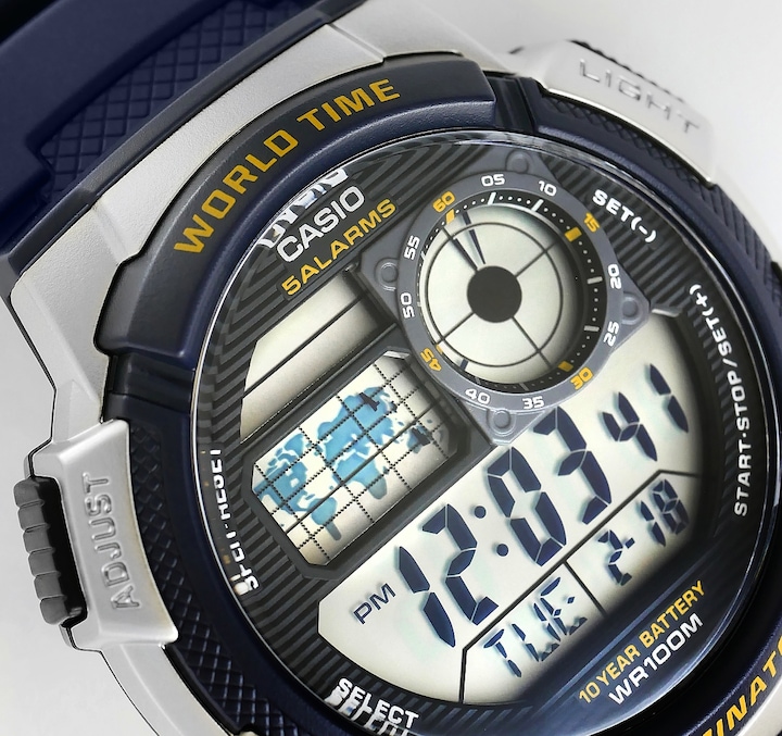 Produktbild Casio Mod. WORLD TIME ILLUMINATOR - 5 Alarms, 10 Year battery (Sportuhr, 43 mm)