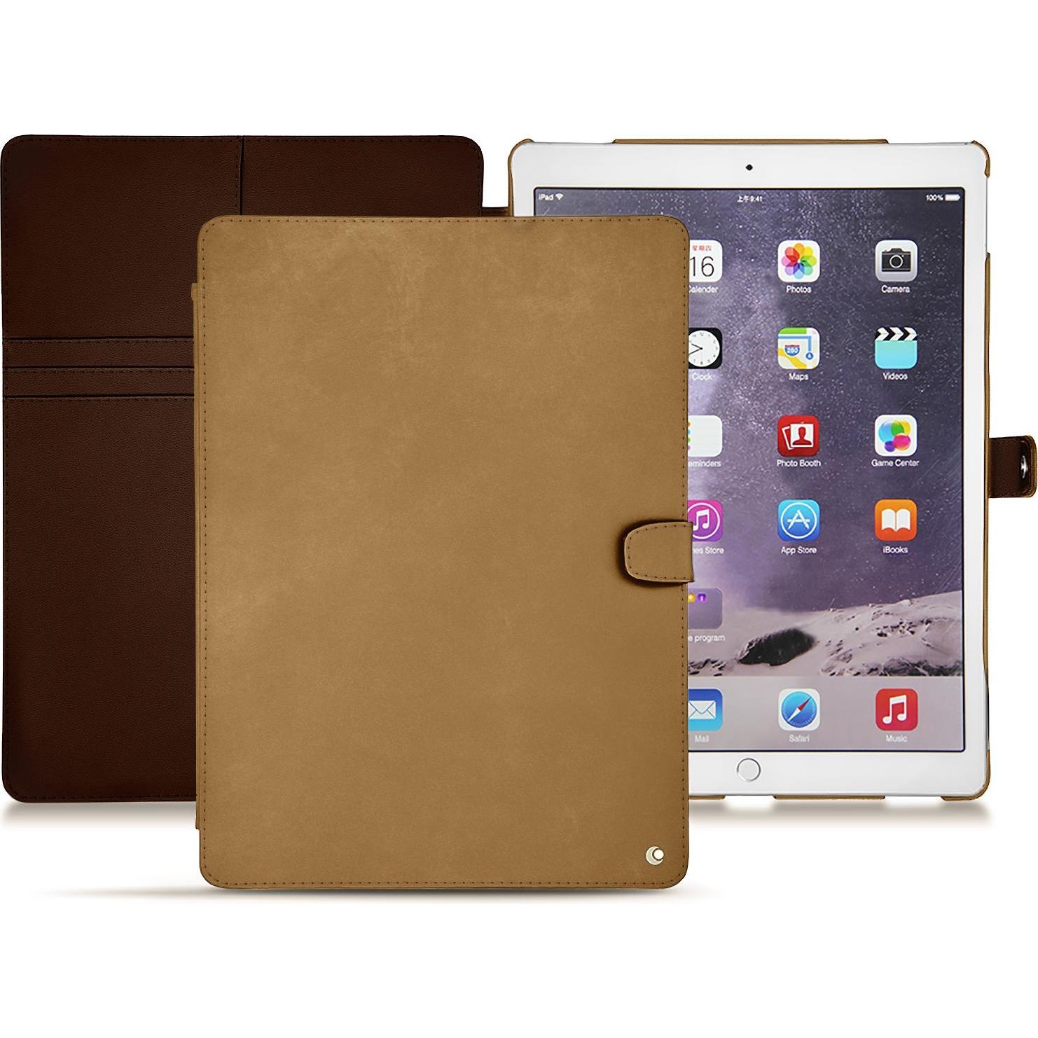 Noreve Lederschutzhülle Wallet (iPad Pro 12.9 2017 (2. Gen)), Tablet Hülle, Braun